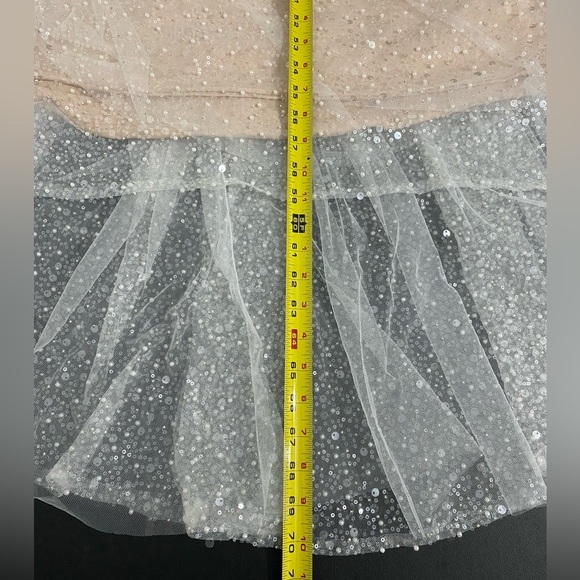 Kiss Prom NWT Wedding Collection Bustier Corset Sequins Beaded Gown Sheer - Picture 15 of 16